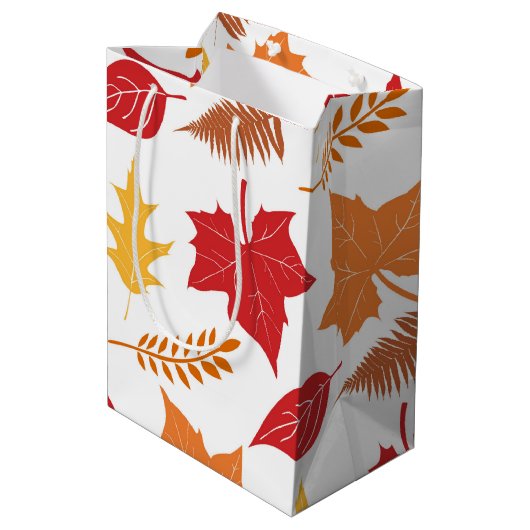 レトロの感謝祭 ミディアムペーパーバッグ (裏面アングル)