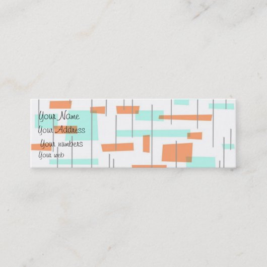 レトロの懇願 スキニー名刺 (正面)