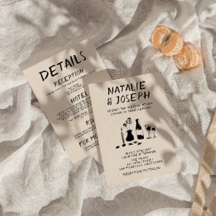 レトロの手がシャンパンの中に全て描結婚いた 招待状