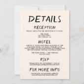 レトロの手がシャンパンの中に全て描結婚いた 招待状 (裏面)