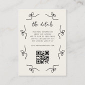 レトロの手フランスの描きQRコード詳細 エンクロージャーカード (正面)