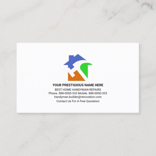 レトロの手作りツールをモチーフに、奇妙な仕事 名刺 (裏面)