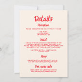 レトロの手描き予測できなのケーキを全部に詰め結婚込む 招待状 (裏面)