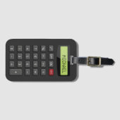 レトロの技術のおもしろいな計算機の一見の名前をカスタムする ラゲッジタグ (正面横)