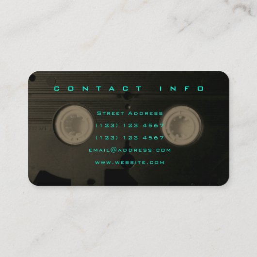 レトロの技術のモダンによって着色されるスタイル 名刺 (裏面)