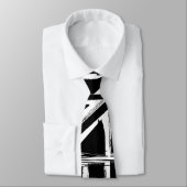 レトロの抽象的で黒い英国国旗のデザイン ネクタイ (タイ)