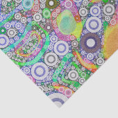 レトロの抽象的な円パターン 薄葉紙 (詳細)