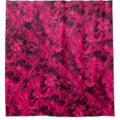 レトロの抽象芸術のマゼンタのバラのPosieのファンキーなピンク シャワーカーテン (正面)