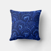 レトロの抽象芸術の渦巻のサファイアの青の装飾用クッション クッション (裏面)