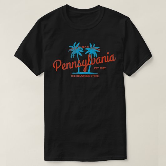 レトロの挨拶Pennsylvania Tropical Premium Tシャツ (デザイン正面)