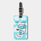 レトロの搭乗員のパーソナライズな荷物のラベル ラゲッジタグ (正面縦)