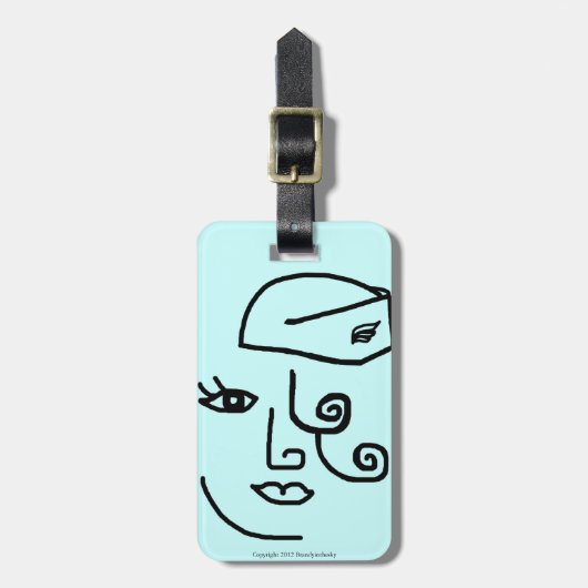 レトロの搭乗員のパーソナライズな荷物のラベル#4 ラゲッジタグ (正面縦)