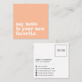 レトロの新お気に入りの規 |ビジネスブランディング桃 スクエア名刺