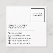 レトロの新お気に入りの規 |ビジネスブランディング桃 スクエア名刺 (裏面)