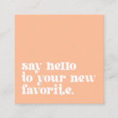 レトロの新お気に入りの規 |ビジネスブランディング桃 スクエア名刺 (正面)