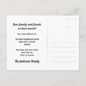 レトロの新しいアドレスピンクの日が差すこと移動 ポストカード (裏面)