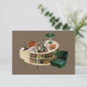 レトロの新しいホームと住所の変更 案内状 (スタンド正面)