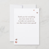 レトロの新郎新婦の鳥は感謝していしています サンキューカード (裏面)