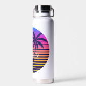 レトロの日パーソナライズされた没 ウォーターボトル (背面)