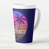 レトロの日パーソナライズされた没 カフェラテマグ (右アングル)