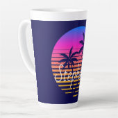 レトロの日パーソナライズされた没 カフェラテマグ (左アングル)