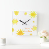 レトロの日光 スクエア壁時計 (ホーム)