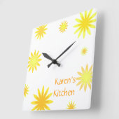 レトロの日光 スクエア壁時計 (傾斜)