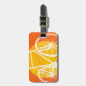 レトロの日没の自転車-バイクに乗って下さい ラゲッジタグ (正面縦)