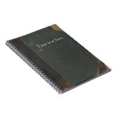 レトロの旧式なキャンバスの表紙、革限界 ノートブック (右側)