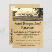 レトロの旧式なクラスの学校の家族会のパーティー インビテーションポストカード (正面/裏面)
