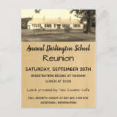 レトロの旧式なクラスの学校の家族会のパーティー インビテーションポストカード (正面)