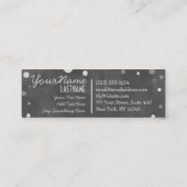 レトロの旧式な黒板 スキニー名刺 (裏面)