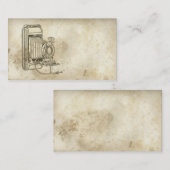 レトロの旧式のフィルムのカメラの名刺 名刺 (正面/裏面)