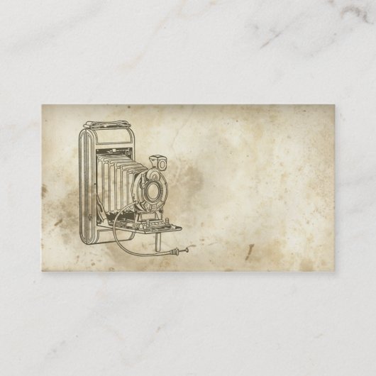レトロの旧式のフィルムのカメラの名刺 名刺 (正面)