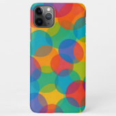 レトロの明るい色アモルファス形状アートパターン iPhoneケース (裏面)