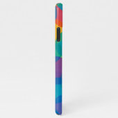 レトロの明るい色アモルファス形状アートパターン iPhoneケース (右側)