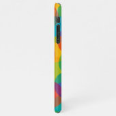 レトロの明るい色アモルファス形状アートパターン iPhoneケース (左側)