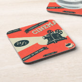 レトロの映画のポスターの飲み物用コースター コースター (左側)