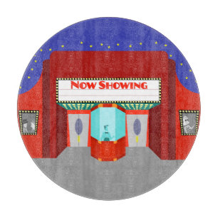レトロの映画館のまな板 カッティングボード