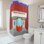 レトロの映画館のシャワー・カーテン シャワーカーテン (インサイチュ)