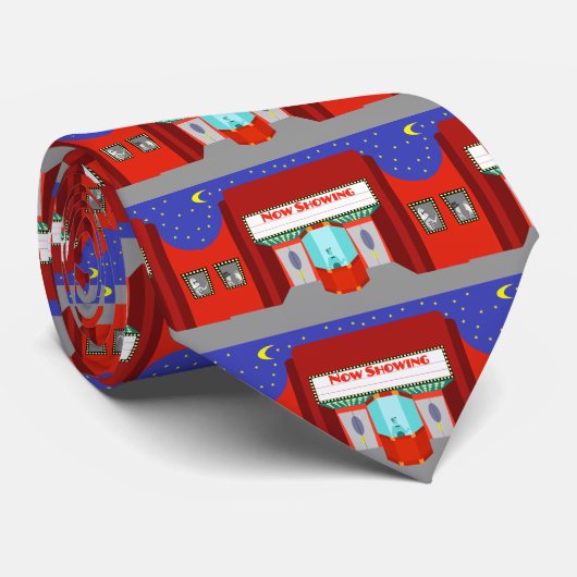 レトロの映画館のタイ ネクタイ (ロール)