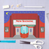 レトロの映画館のティッシュペーパー 薄葉紙 (クラフト)