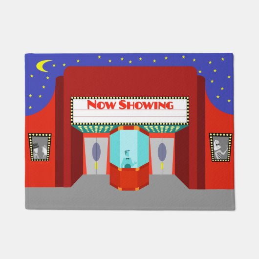 レトロの映画館のドア・マット ドアマット (正面)