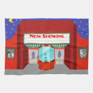 レトロの映画館の台所タオル キッチンタオル
