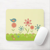 レトロの春の庭 マウスパッド (マウス)