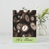 レトロの時計それは時間Gr8のメモの発表です 案内状 (スタンド正面)