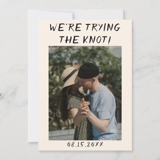 レトロの書手描ケーキのフレームの写真結婚の数 招待状 (裏面)