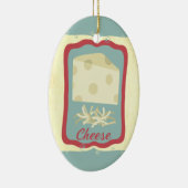 レトロの朝食のスイスチーズのクリスマスのオーナメント セラミックオーナメント (右)