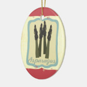 レトロの朝食用食品のアスパラガスのクリスマスのオーナメント セラミックオーナメント (左)