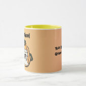 レトロの木のカボチャの不気味目 マグカップ (中央)